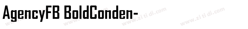 AgencyFB BoldConden字体转换